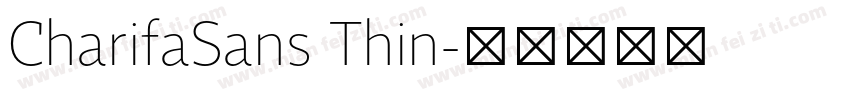 CharifaSans Thin字体转换